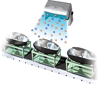 Applying static elimination to the area around the object works for both conductors and insulators.