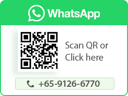 WhatsApp | Scan QR or Click here | +65-9126-6770